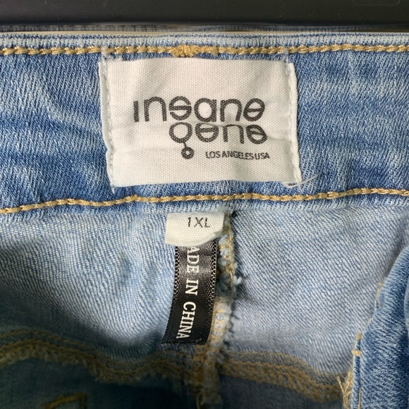 Insane Gene | Summer Trail Mid Rise Straight Jeans Asymmetrical Raw Hem - 1XL - Picture 8 of 8